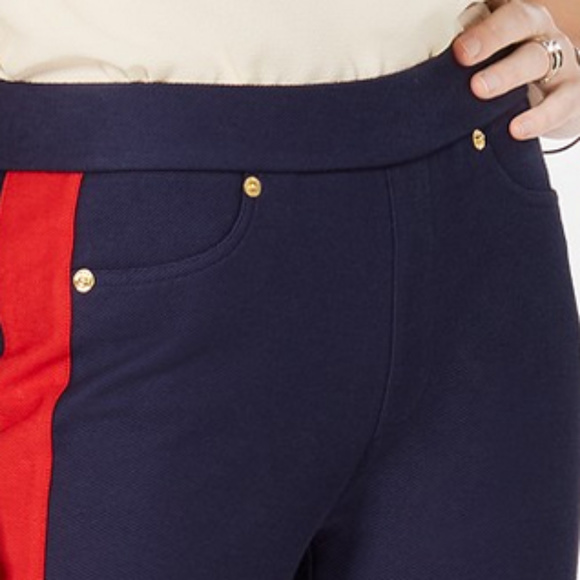 MICHAEL Michael Kors Striped-Leg Pull-On Pants - Picture 6 of 6